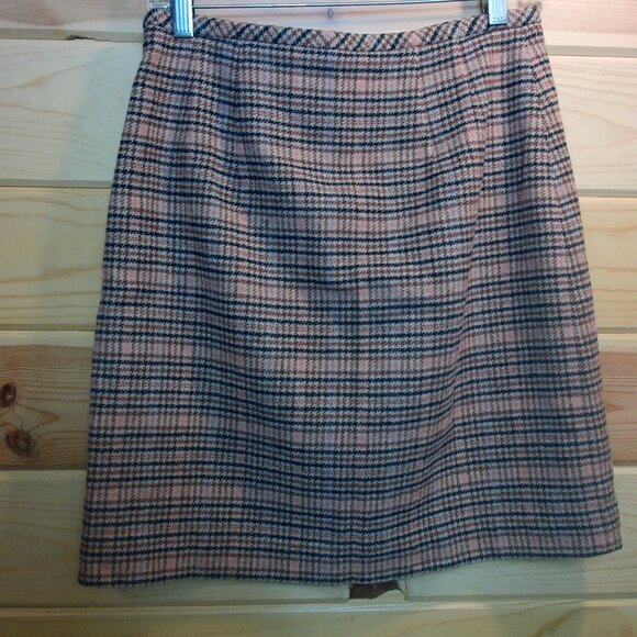 NWTS Talbots wool-blend Lined plaid Pencil skirt Size 2P - Picture 3 of 4